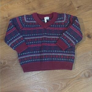 Colorful Knit Toddler Sweater